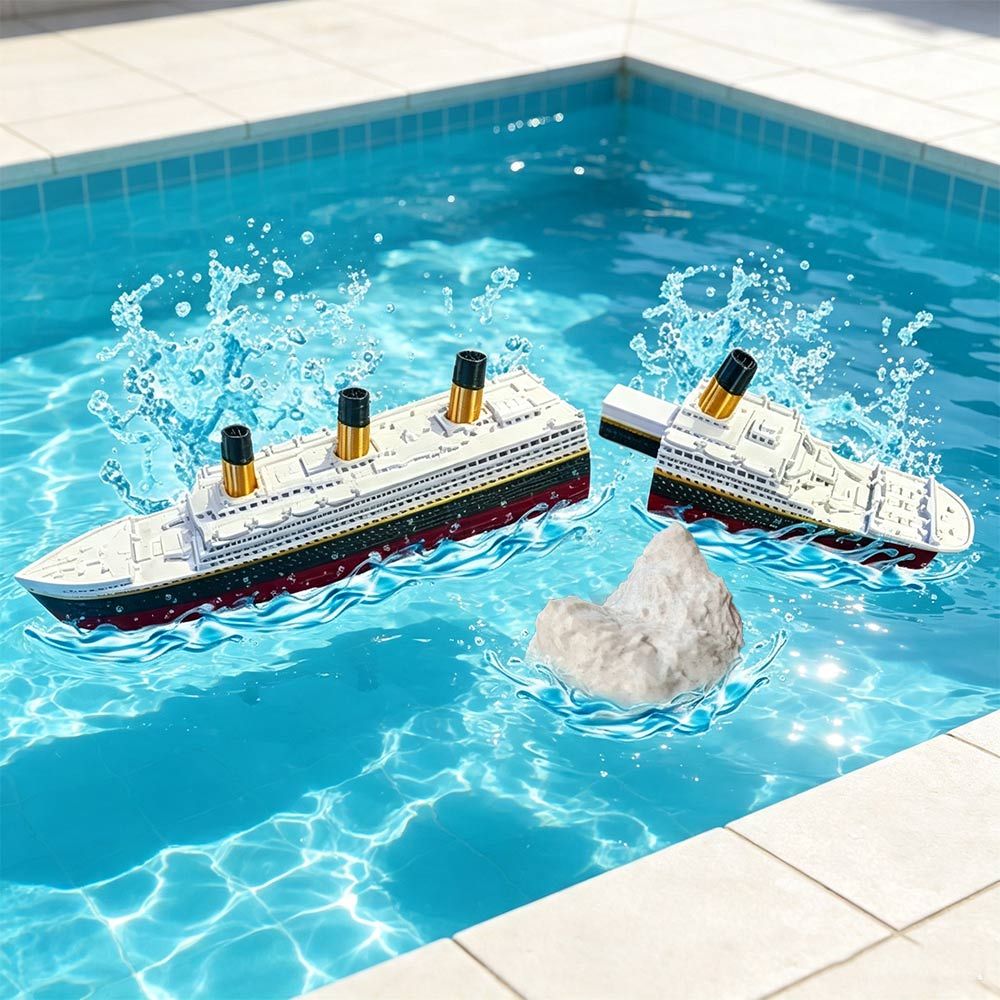 Titanic Break‑Away Ship Toy Simulation Cruise Boat Sinkable Model for Kids Play Collection Display G