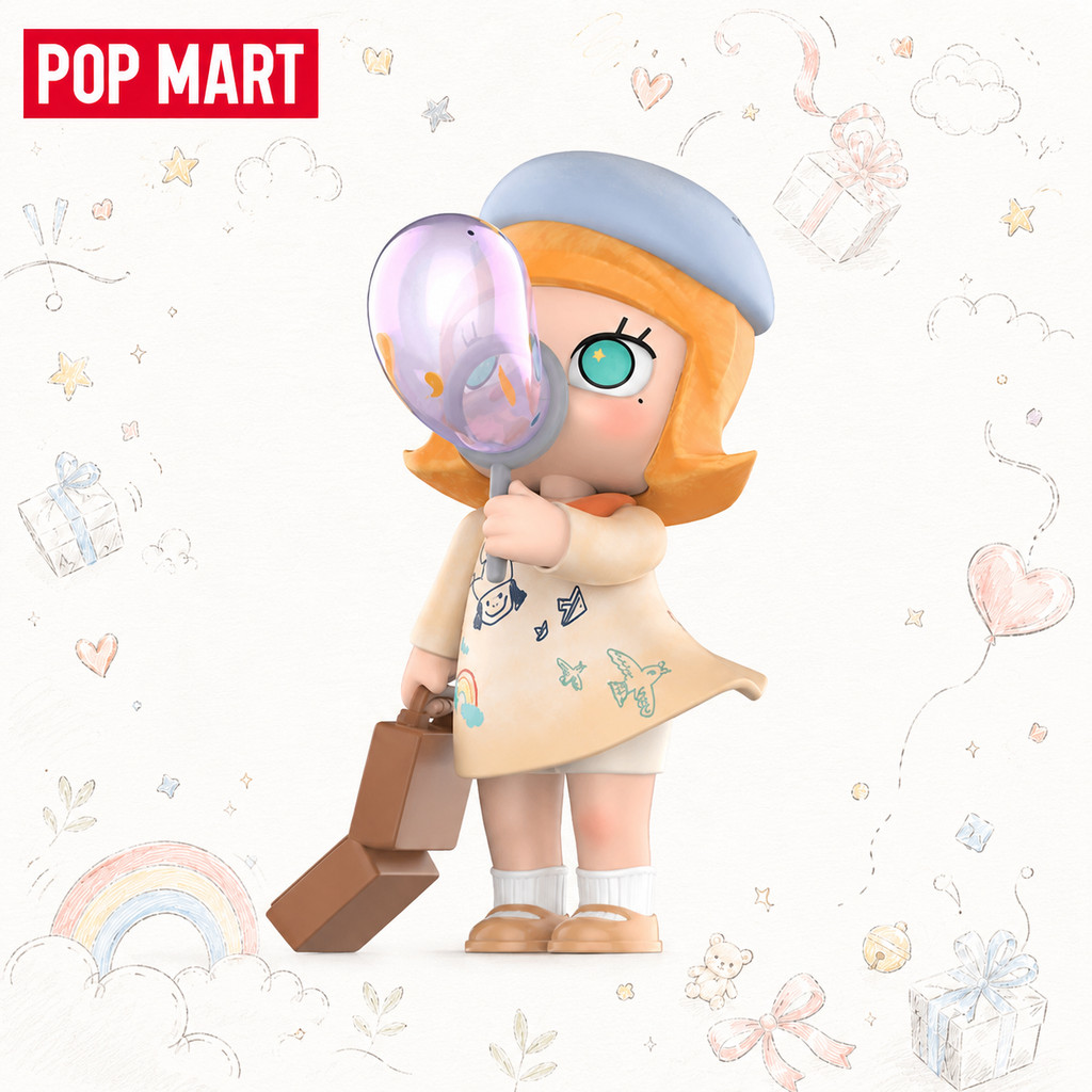 P POPMART MOLLY Dream Chasing Bubble Figure ของขวัญเล่นอินเทรนด์