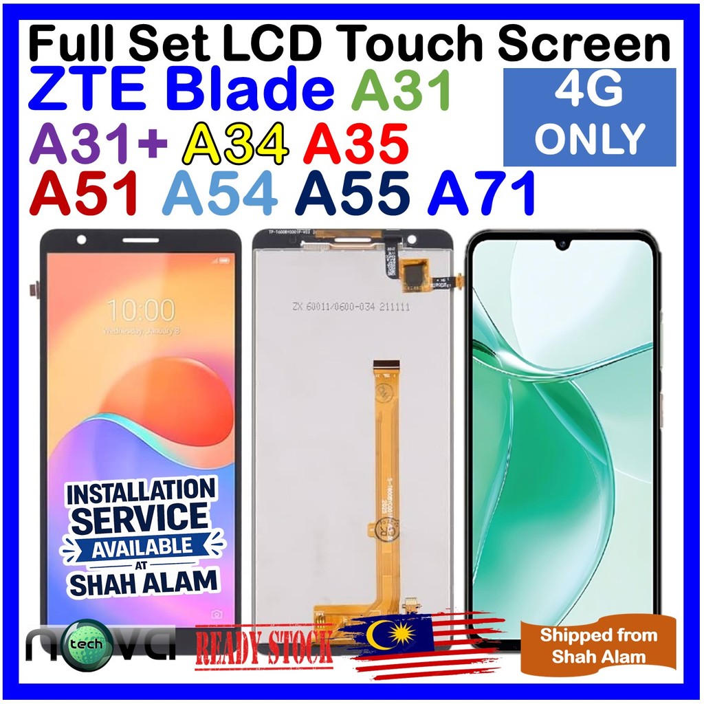 ORl ชุดหน้าจอ LCD สําหรับ ZTE Blade A31 / A31 Plus / ZTE A34 / ZTE A35 / ZTE A51 / ZTE A54 / ZTE A55