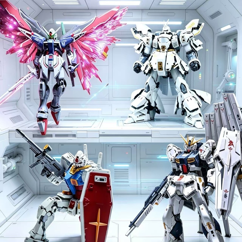 MG-258-Destiny Warrior RG MGSD Niu Gundam RG40-Yuanzu White Sazabi ประกอบตกแต่งของเล่นเด็กคอลเลกชัน