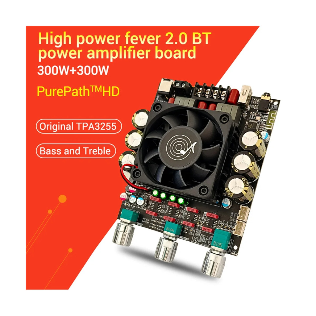 Zk-3002t บลูทูธเครื่องขยายเสียงดิจิตอล 300wx2 2.0 ช่องสเตอริโอ Hifi Preamplifier Tpa3225 ซับวูฟเฟอร์