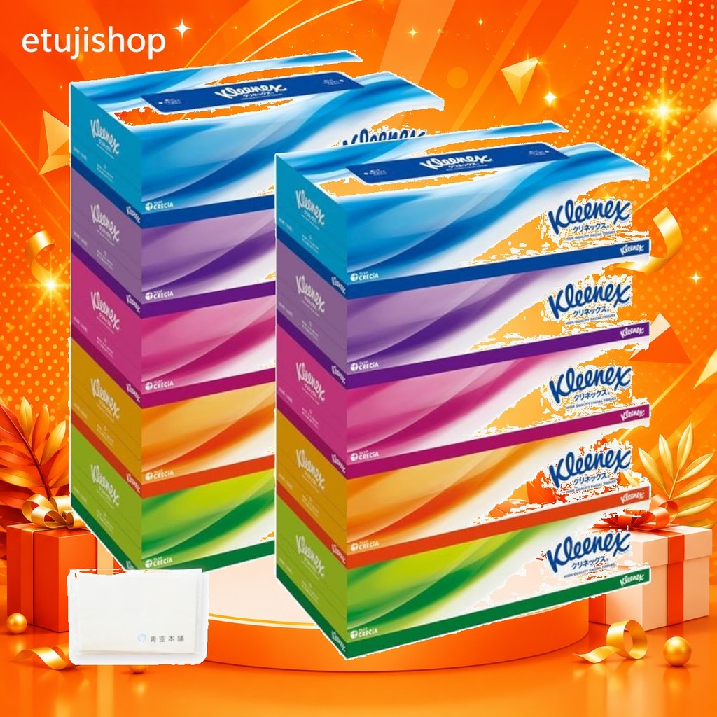 [Direct From Japan etujishop ]Kleenex tissue (180 pairs * 5 box packs * 2 pieces set) KLEENEX box ti