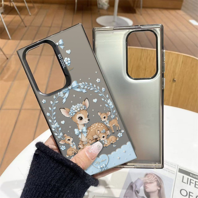 เคสโทรศัพท์พวงมาลัยกวางเข้ากันได้กับSamsung A05S, A06, A14, A15, A255G, A555G, S22ULTRA, S23FE, S24,
