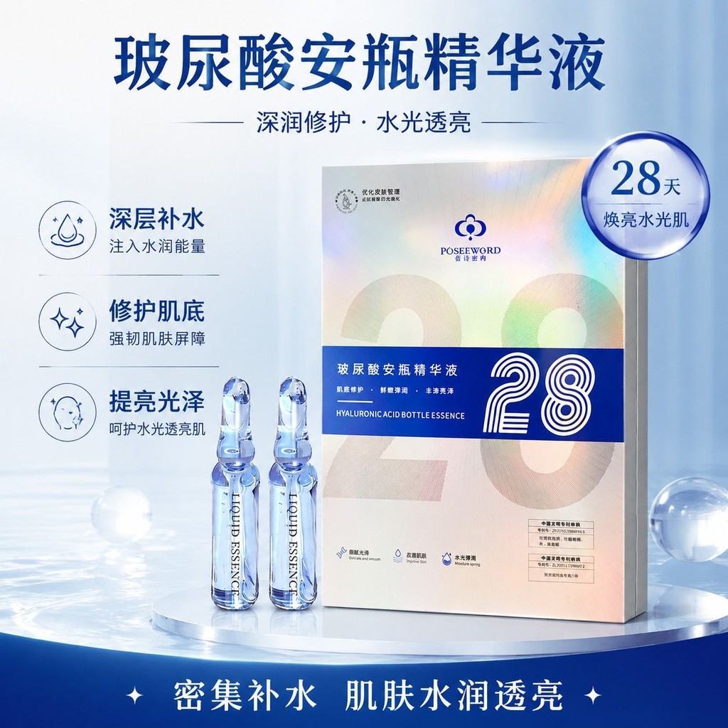 Grab 9.9 Small Molecule Hyaluronic Acid Essence Times Throwing Ampoule Essence ผิวกระจ่างใส Tone Hyd
