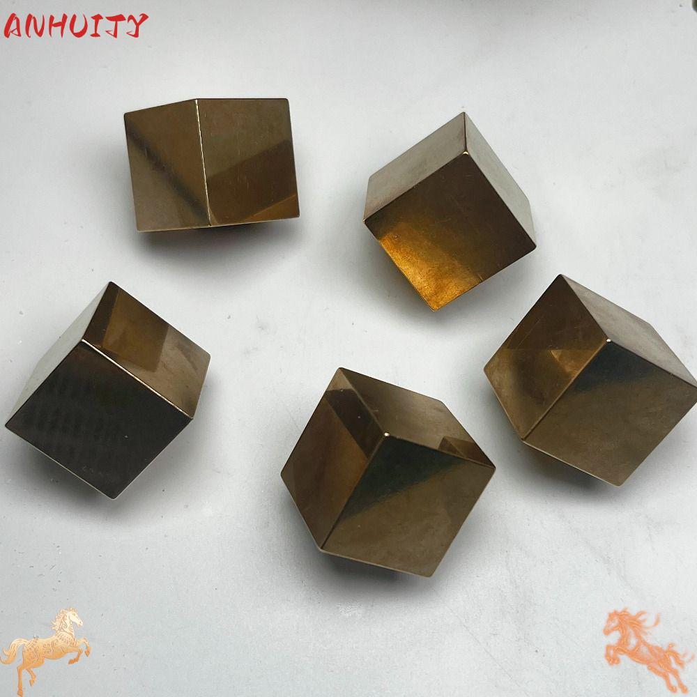 ANHUITYJ Pyrite คริสตัลตัวอย่าง,โลหะเรขาคณิตบล็อกที่ไม่ซ้ํากัน METALLIC Luster Pyrite Cube ตัวอย่าง,