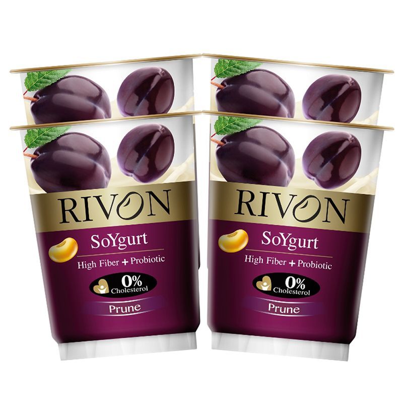ริวองซอยโยเกิร์ตรสพรุน 130กรัม แพค4 Rivon Soy Yogurt Prune Flavour 130g. Pack4 [หมายเลขบาร์โค้ด 8852512701539 ]