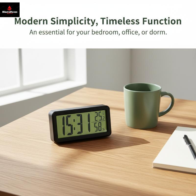 อิเล็กทรอนิกส์ LED Digital Alarm Clo สําหรับโต๊ะโต๊ะห้องนอนการออกแบบดําเนินการแบตเตอรี่พร้อม Snooze