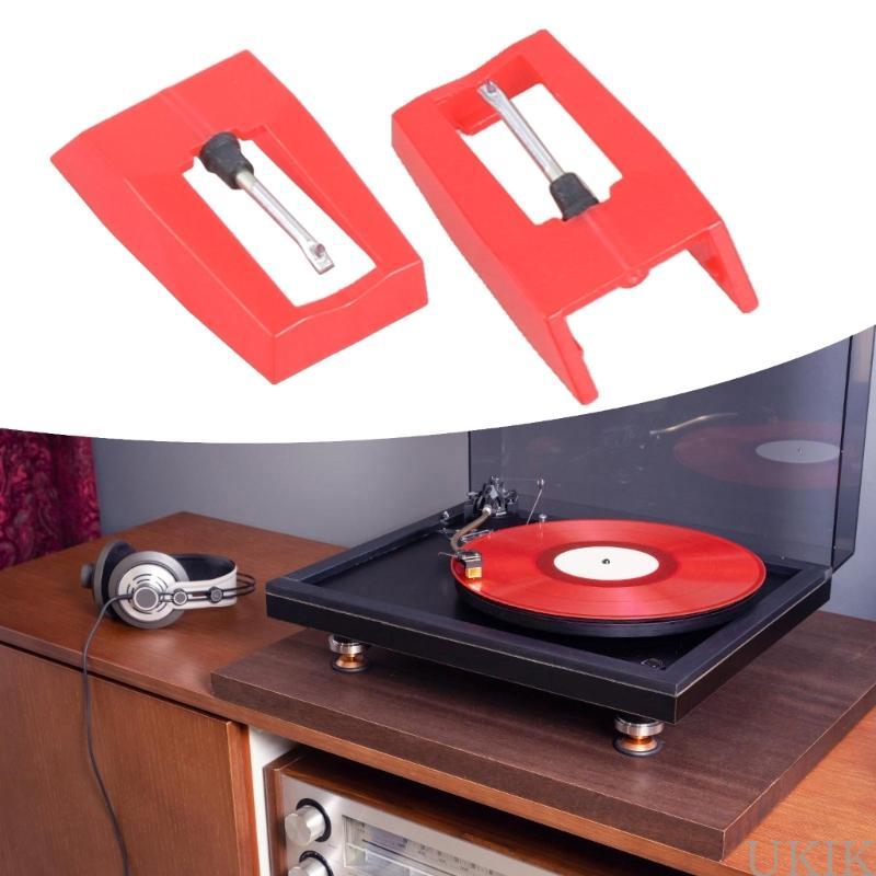 UKIK 1 2 4 ชิ้นเครื่องเล่นแผ่นเสียงเข็มพลาสติกสําหรับ ST05 Turntable Phonograph Player เข็มเปลี่ยน