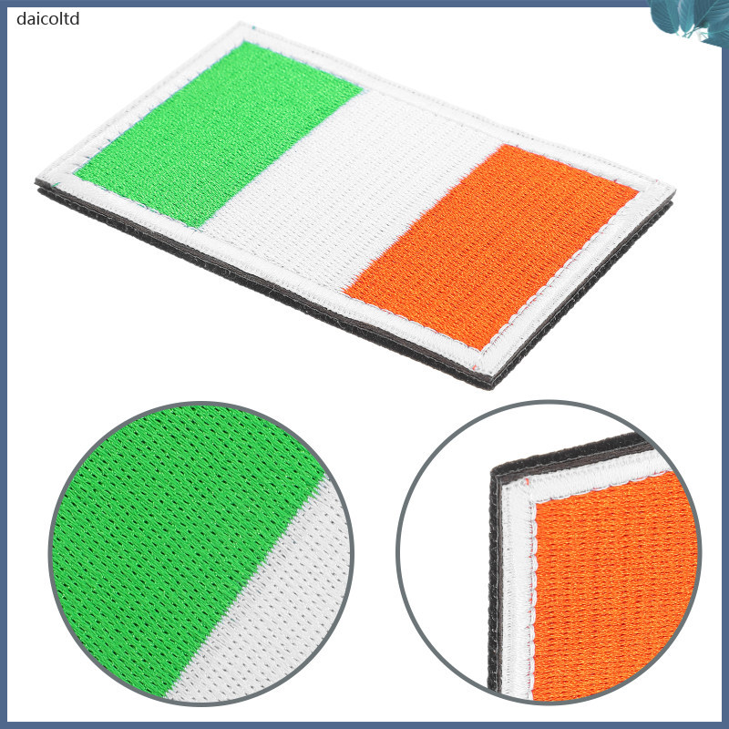 Ireland Irish Flag Patch ปัก Armband Applique Country Flag Badge สําหรับกระเป๋าเป้สะพายหลังหมวกเสื้อ