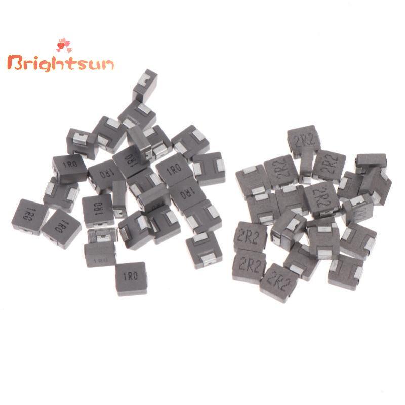 [BT-t] แม่พิมพ์แบบบูรณาการปัจจุบันสูง SMD Inductor 50 ชิ้น 1uH 2.2uH 4.7uH สําหรับการฝึกอบรมวิศวกรรม