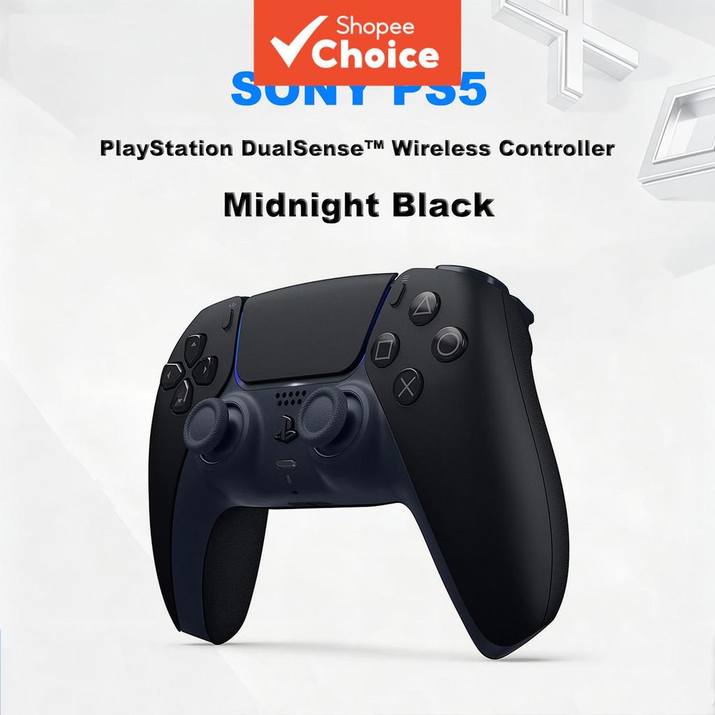 PlayStation PS5 DualSense Wireless Controller– Midnight Black - สําหรับ PS5, PC, MAC & Mobile, อุปกร