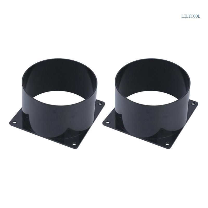 CH 120 มม.พัดลม Air Vent Duct Connectors การออกแบบพลาสติกสีดําสําหรับท่อกลมเข้าร่วม