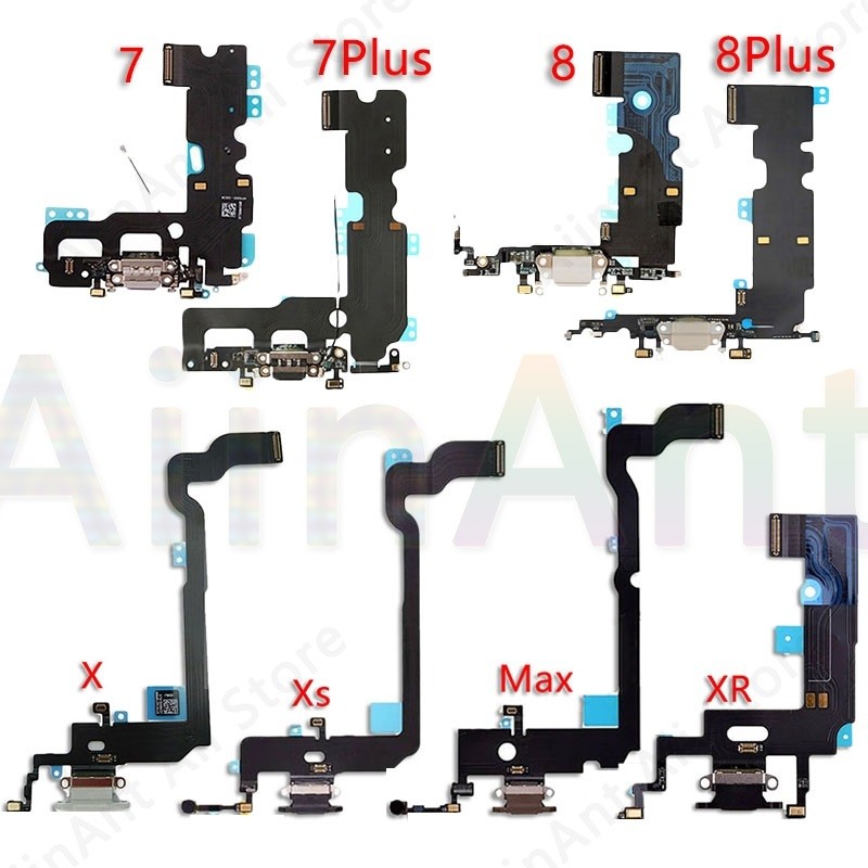 AiinAnt OEM พอร์ต USB Charger Dock Connector Mic ชาร์จ Flex สําหรับ iPhone 7 8 Plus Xs Max X XR Dock