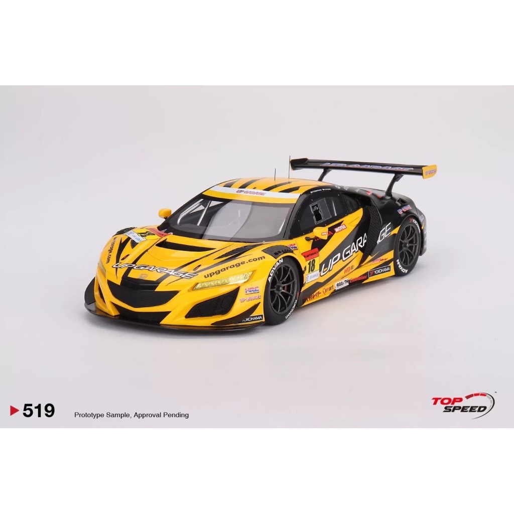 [สต๊อกพร้อม] Topspeed 1: 18 Honda Honda NSX GT3 EVO22 #18 "UPGARAGE NSX GT3" TS0519