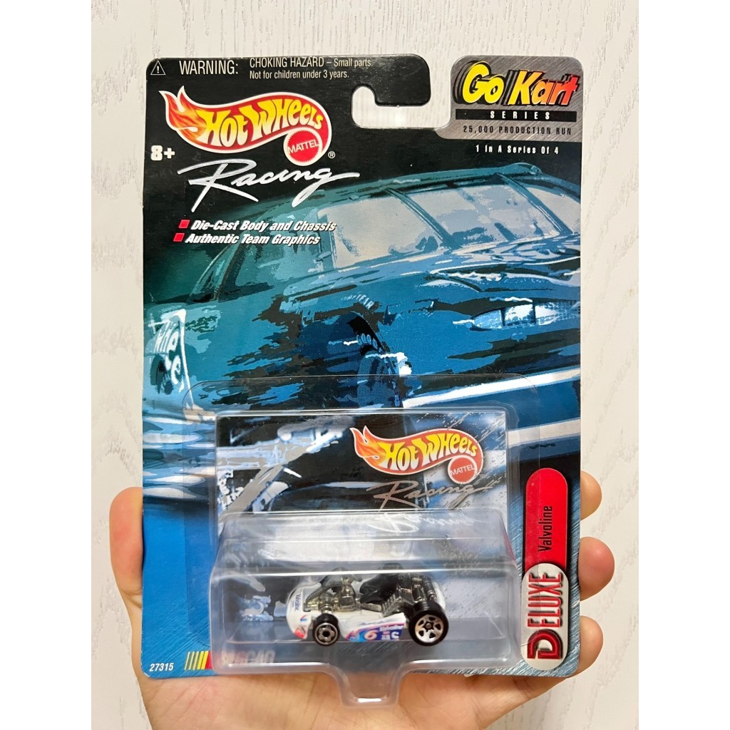 [คลังสินค้าพร้อม] Outlet Hot Wheels Old Card Go Kart Go Kart Car, สีขาว, Hot Wheels Racing Go Kart S