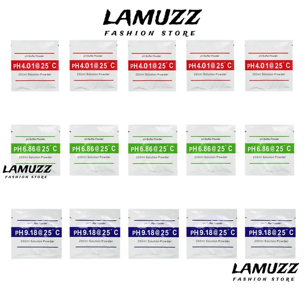 LAMUZZ 15pcs PH Buffer Solution Powder, PH 9.18 PH 6.86 PH Meter Calibration Solution Powder, Point 
