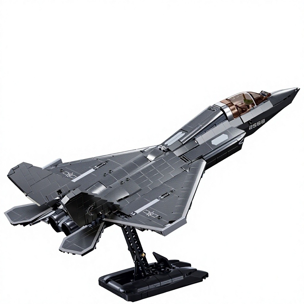 Fighter Jet Building Blocks 800 + PCS J35 J20 SU-27 SU-57 เครื่องบินทหารรุ่น STEM ของเล่นสําหรับชาย