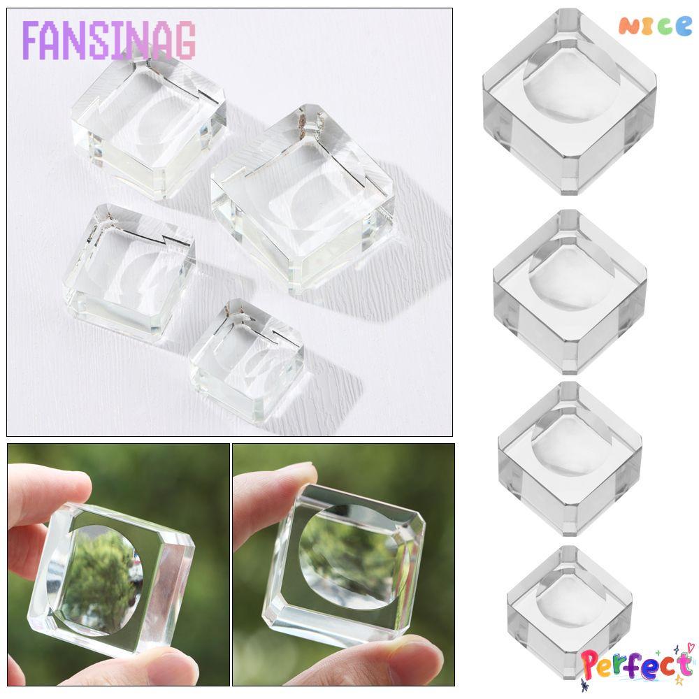FANSINAG Crystal Sphere Base โปร่งใสสําหรับ Ball Square Glass Holder