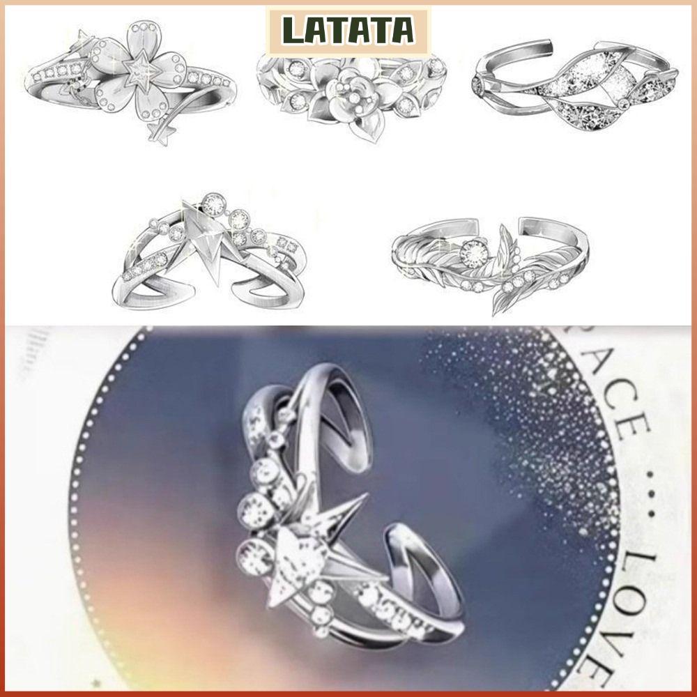 LATATA Love And Deepspace Ring, Zayne Xavier Wedding Ring, ของขวัญ Rafayel Caleb Sylus แหวนปรับได้คอ