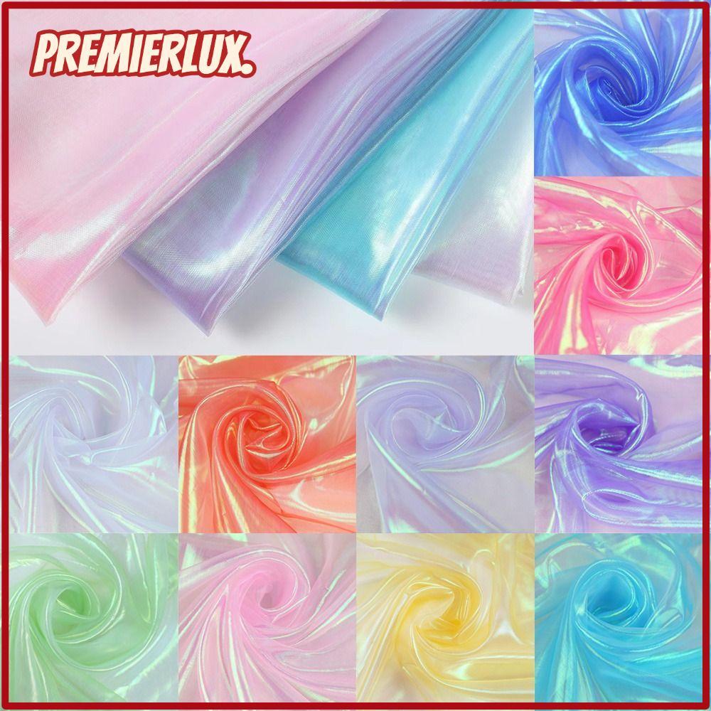 PREMIERLUX ผ้า Organza, Tulle เลเซอร์โปร่งใสบาง, ตกแต่ง Tulle Shiny Soft Tulle ผ้า Designer