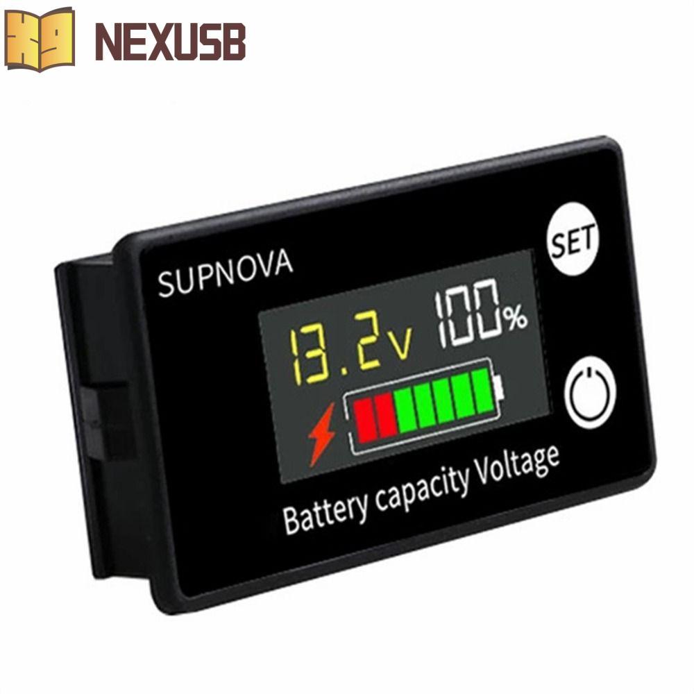 NEXUSBEAM DC แบตเตอรี่โวลต์มิเตอร์มิเตอร์แสดงพลังงานสําหรับรถยนต์รถจักรยานยนต์เครื่องทดสอบแบตเตอรี่ 