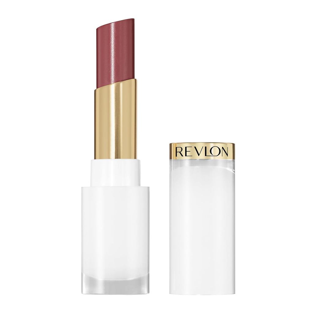 REVLON Super Lustrous Glass Shine Balm, 008 รัมลูกเกด, 0.11 ออนซ์ | ลิปบาล์มเคลือบเงาเชียร์พร้อมกรดไ