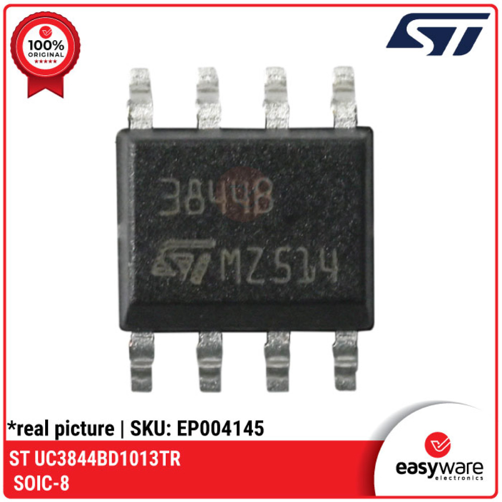 IC UC3844BD1013TR SOIC-8 UC3844B UC3844 SMD โหมดปัจจุบัน PWM Controller STMicroelectrics Original - 