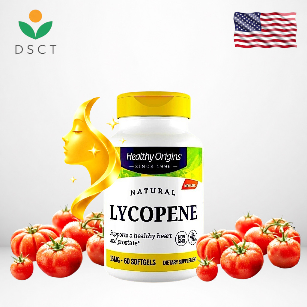เฮลท์ตี้ ออริจินส์ ไลโคปีน 15 mg x 60 เม็ด มะเขือเทศสกัด Healthy Origins Lycopene DSC /กินร่วมกับ แอสต้าแซนทีน ไบโอติ...