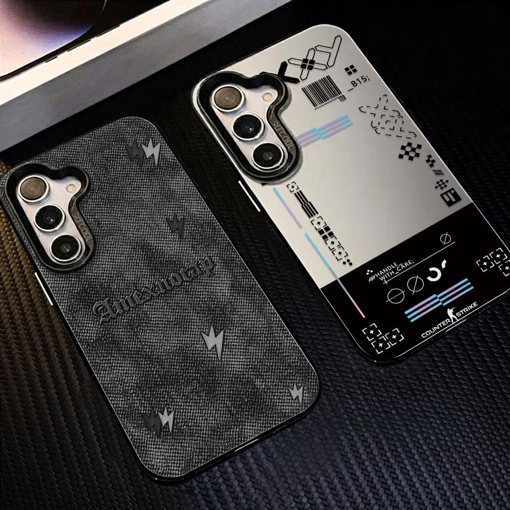 กางเกงยีนส์สีดำ IMD เคส For Samsung A17 A07 A57 A56 A36 A55 A06 A05S A15 A35 A54 เคสโทรศัพท์ เคสมือถือ เปลือกแข็ง