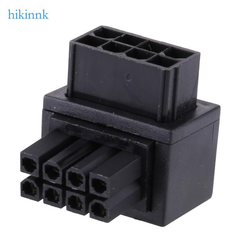 HIKI CPU 8Pin อะแดปเตอร์ขั้วต่อสายไฟหญิงชาย GPU PCIe 8Pin 90 องศาสําหรับเดสก์ท็อปกราฟิกการ์ด