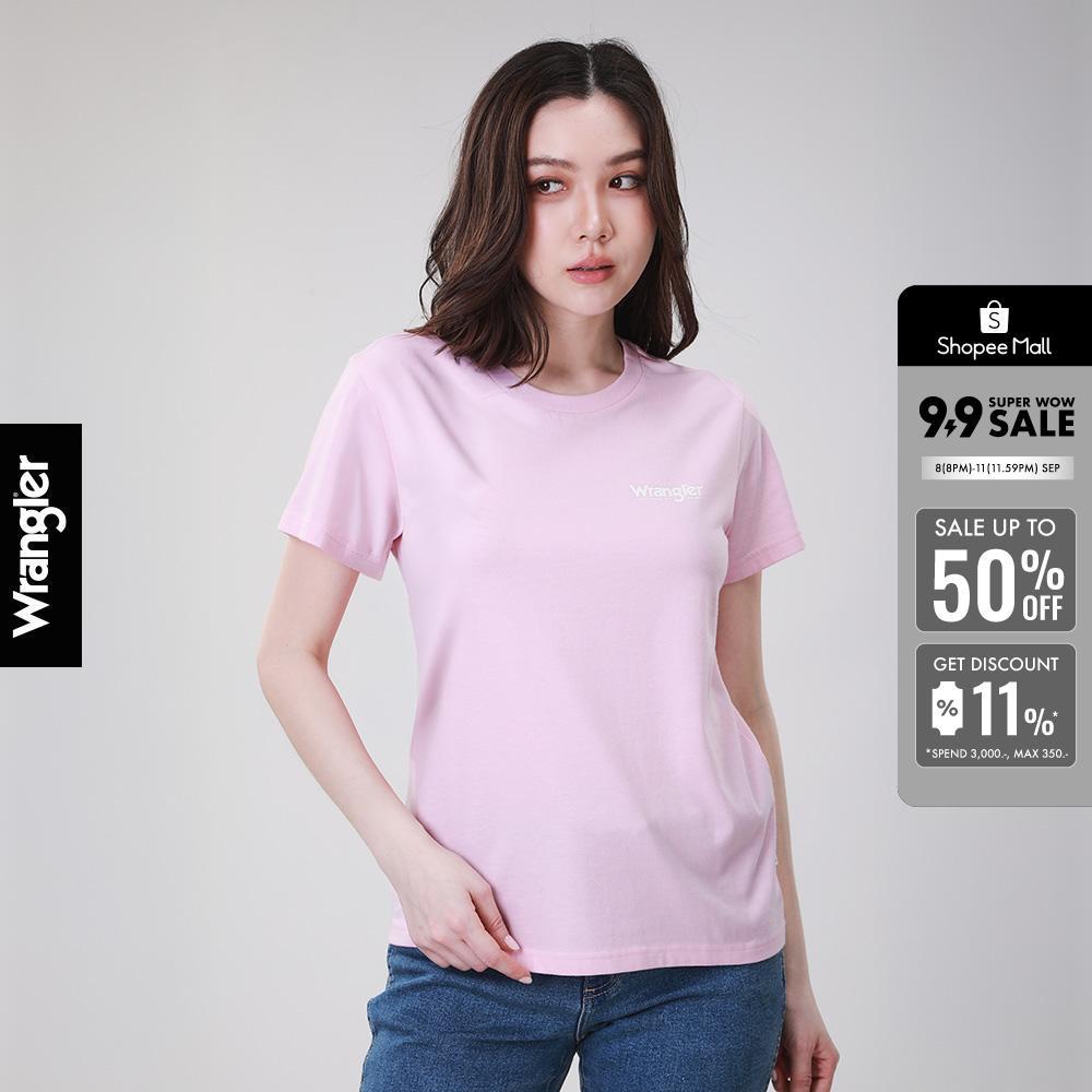 WRANGLER เสื้อยืดแขนสั้นผู้หญิง รุ่น WR SC26WTSSC12 สีชมพู
