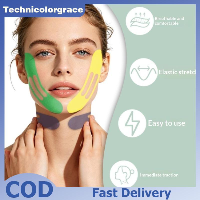 Technicolorgrace 3/10pcs สติกเกอร์ยกคอ Mild Skin-Friendly Invisible กันน้ํา PU Film Firming Patch สํ