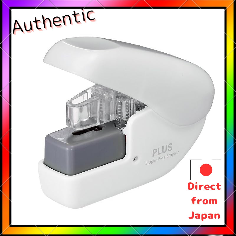 Plus Needleless Stapler Paper Clinch Mini White SL-104NB 31-110
