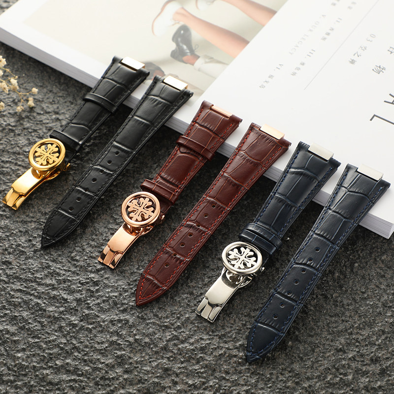 เหมาะสําหรับ Baida Purlet นกแก้วเกลียวสายหนังแท้ 5711G 5726A 5712G 5724 Notch Cowhide Strap