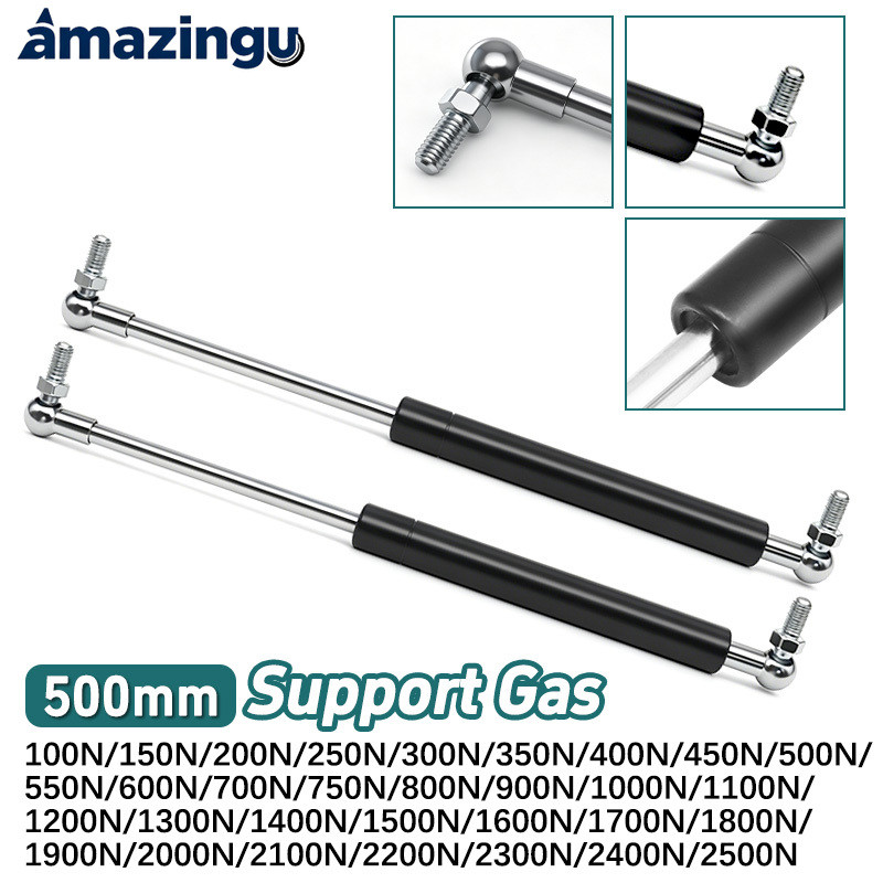 2 ชิ้น 500 มิลลิเมตรแก๊ส Strut ฤดูใบไม้ผลิ 100N-2500N เปลี่ยน Lift Shock สําหรับฝากระโปรงรถ,คาราวาน,