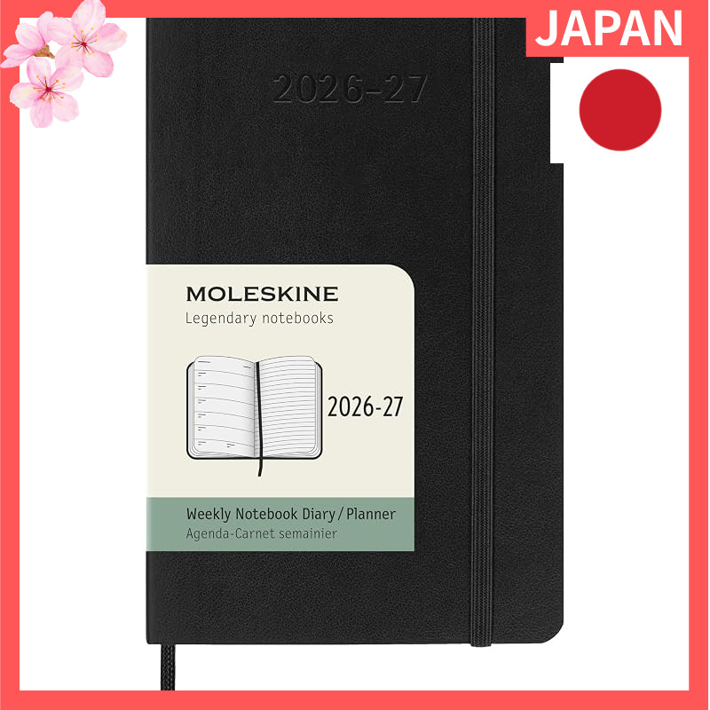 Moleskine 2026 Planner, July Start, 18-Month Weekly Diary, Pocket Size (W 9 cm × H 14 cm), Soft Cove