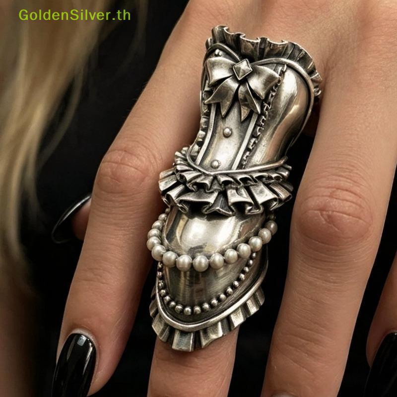 GSR Vintage Cool Armor Ring ปรับ Hypoallergenic Finger Ring เหมาะสําหรับกระโปรงเอว Streetwear ชุด TH