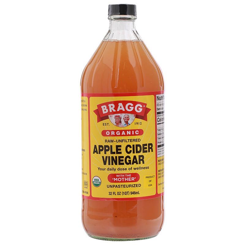 แบรคน้ำส้มสายชูหมักจากแอปเปิ้ล 946มล. Bragg Apple Cider Vinegar 946ml.