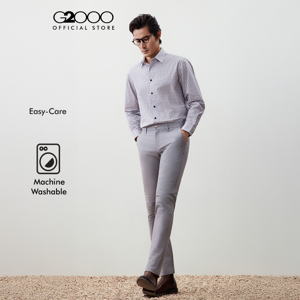 G2000 กางเกงขายาวแบบลำลองสำหรับผู้ชาย Extra Slim Fit รุ่น 5616103592 สีเทา