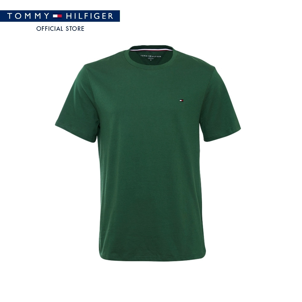 Tommy Hilfiger เสื้อยืด ผู้ชาย รุ่น 78JA561 LZP - สีเขียว ทรง Regular