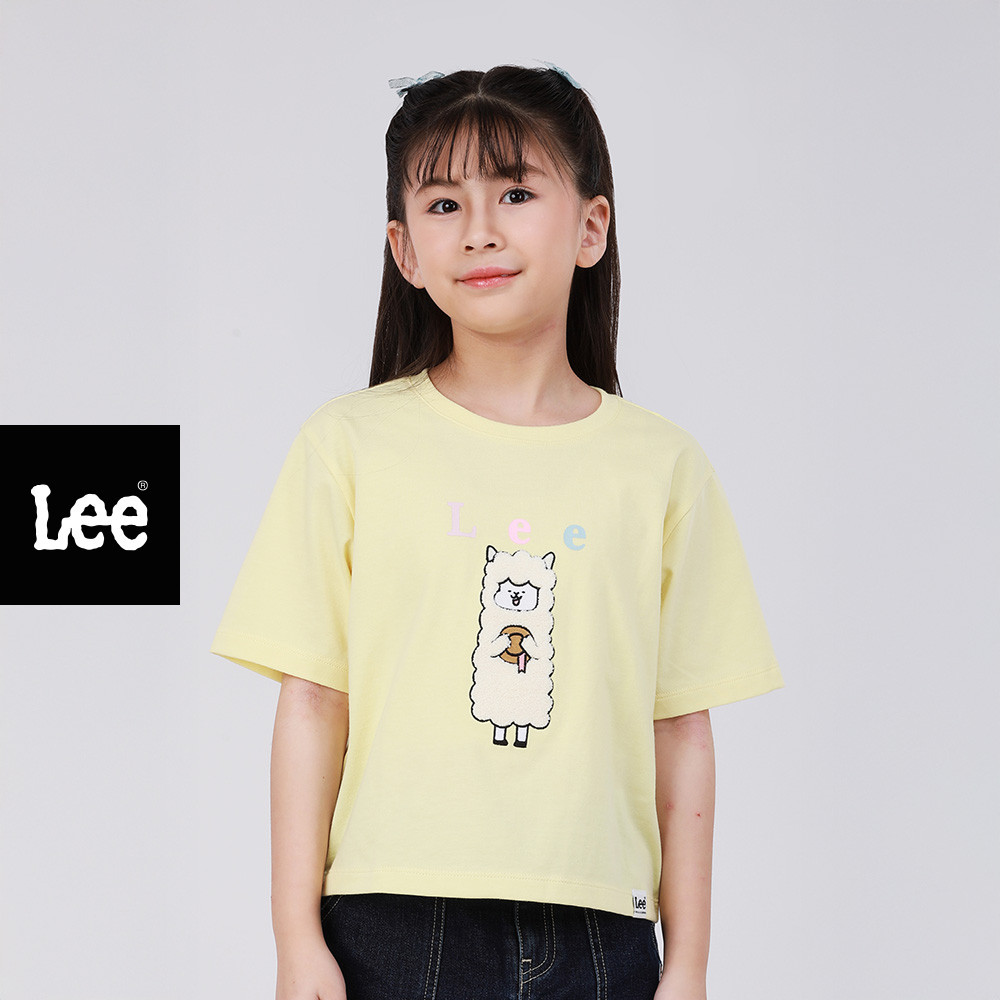 LEE KIDS เสื้อยืดแขนสั้นเด็กผู้หญิง คอลเลคชั่น Mini Zoo Oversize รุ่น LK S326GTSSN10 เหลือง