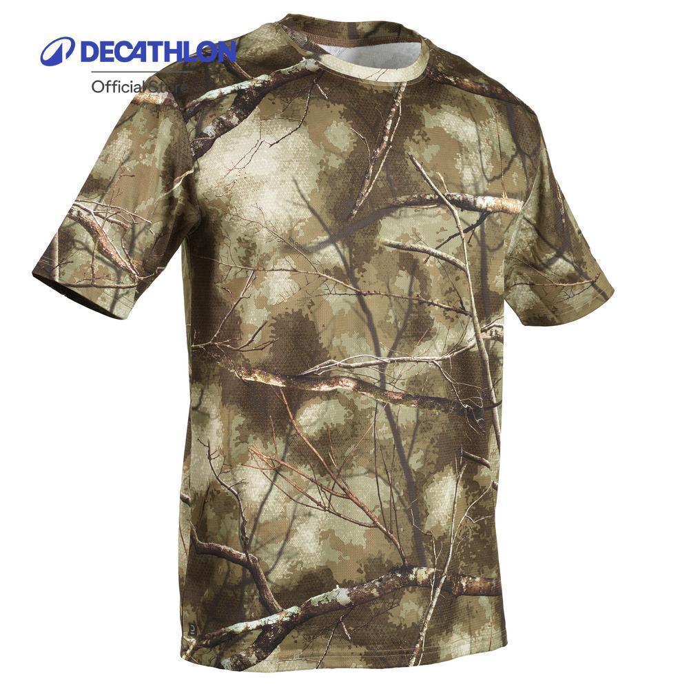 Decathlon Short-Sleeve Breathable Country Sport T-Shirt เสื้อยืดแขนสั้นสำหรับการส่องสัตว์ รุ่น Treemetic 100 - Green
