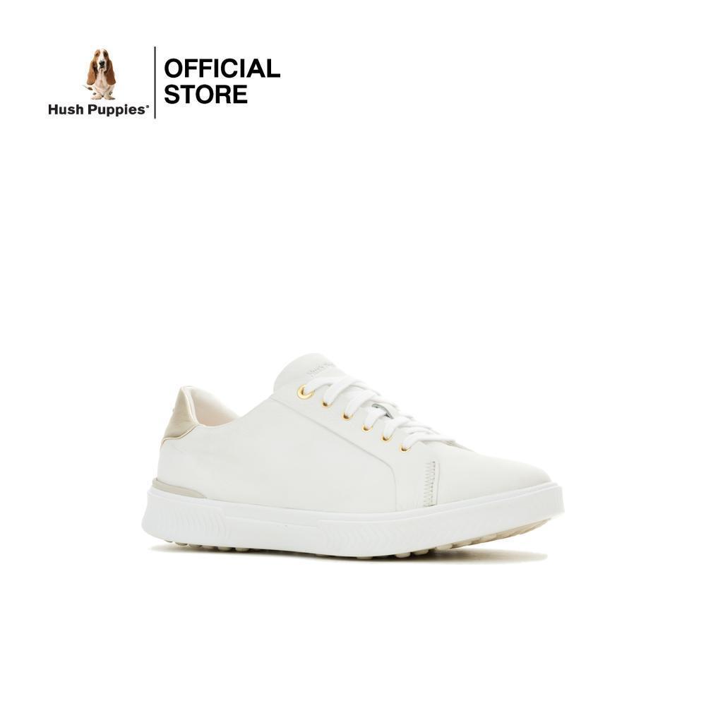 Hush Puppies รองเท้าผู้หญิง รุ่น  HP IWCFB0116W - สีขาว (รองเท้า Sneakers หนังแท้แบบสวม)