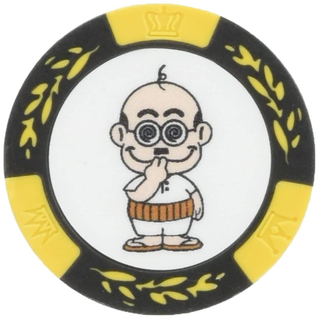 Hokushin Trading Green Marker HTC Kato-chan Casino Chip Marker MK0033-5, Yellow