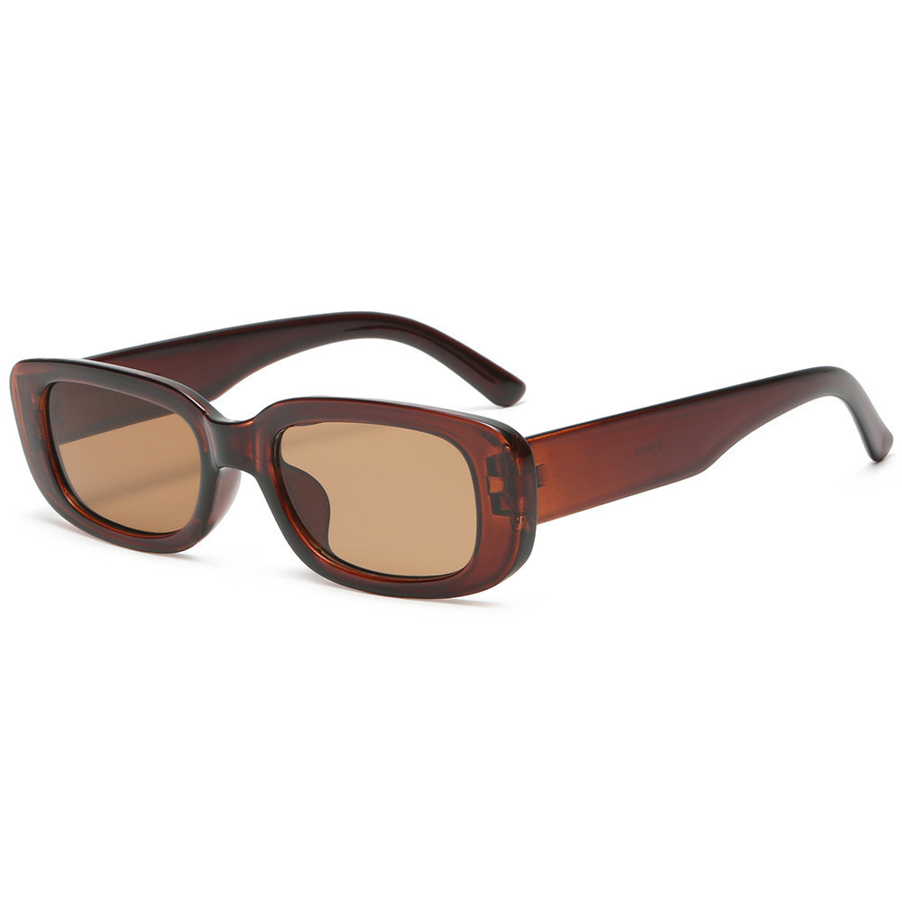 Leopard Small-Rectangle แว่นกันแดดอินเทรนด์ผู้หญิง