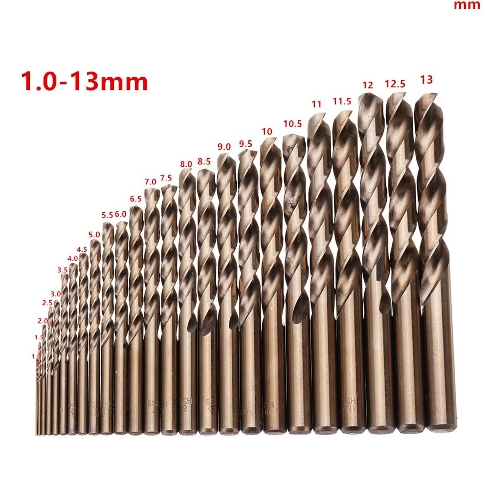 ดอกสว่านโคบอลต์ HSS M35 สําหรับงานโลหะและสเตนเลส ขนาด 6.5–13 มม.