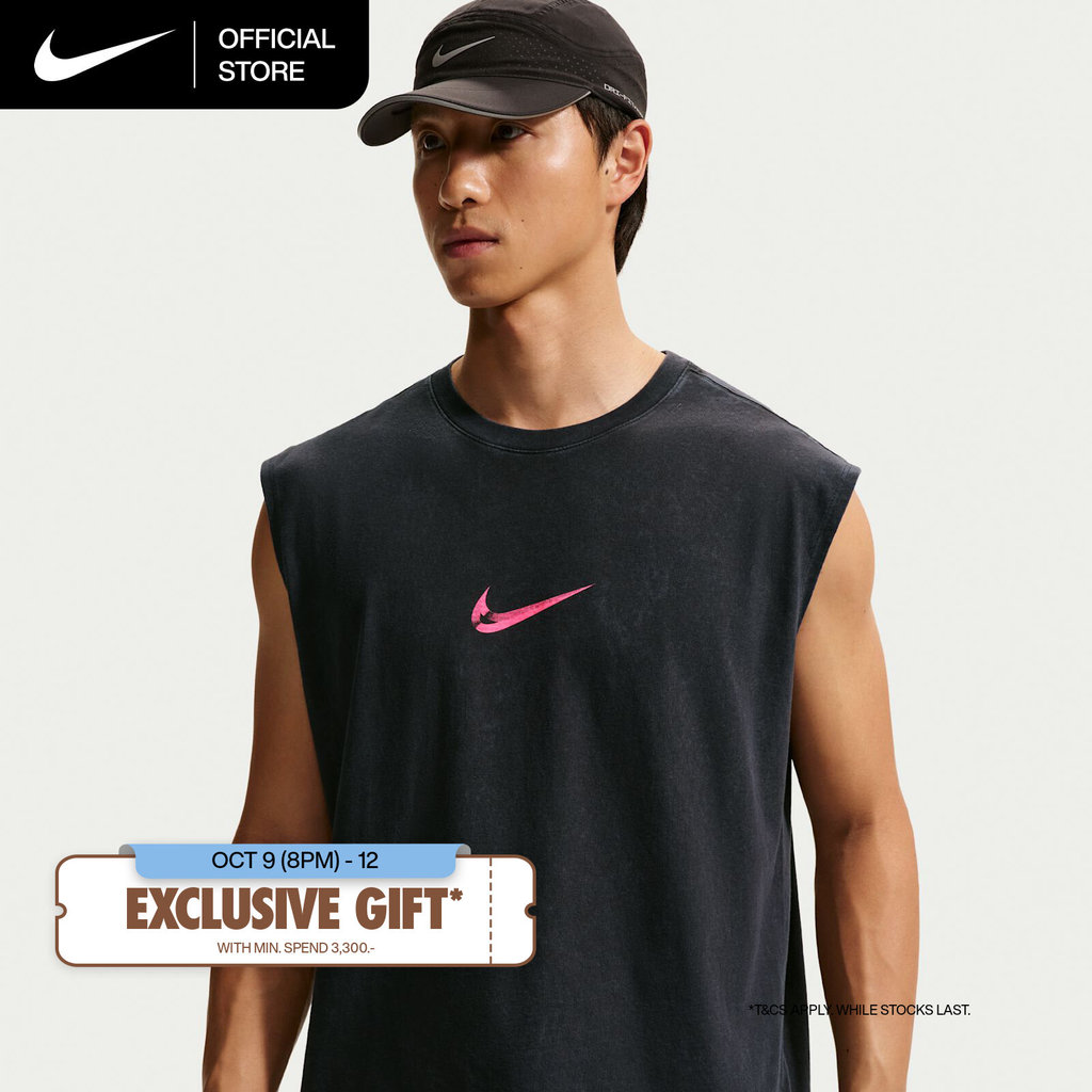 NIKE تيشيرت رجالي بدون أكمام — أسود — صورة 2