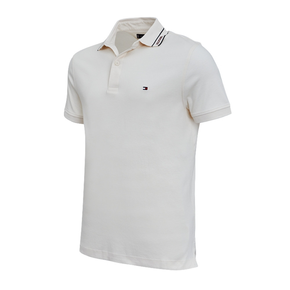 Tommy Hilfiger เสื้อโปโล ผู้ชาย รุ่น XM0XM07046 Z00 - สีขาว ทรง Regular — صورة 2