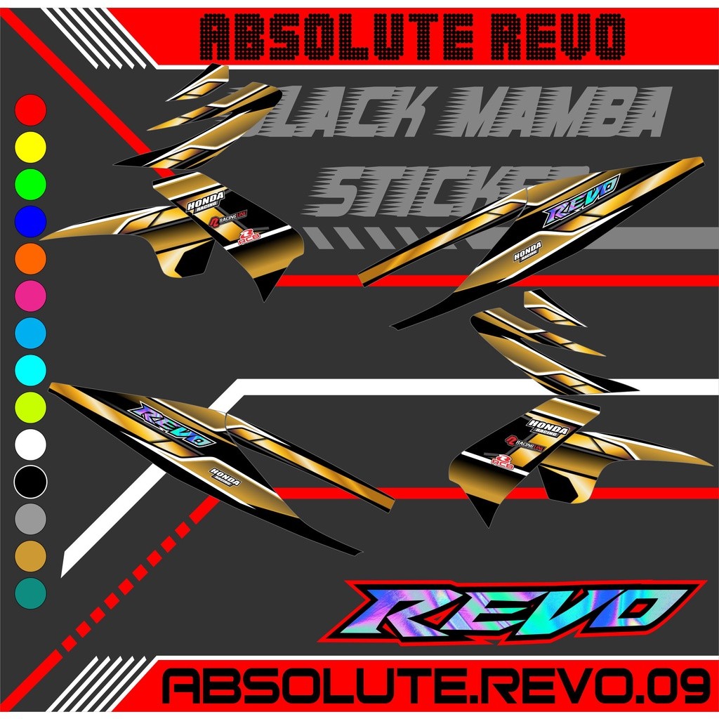 Revo Absolute Striping Sticker - Revo 2010-2013 Variation Strip Sticker Motif Design 09