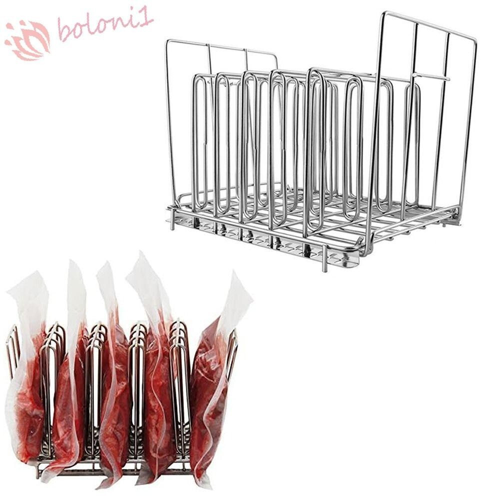 [พร้อมสต็อก] Vide Rack Divider แนวตั้ง Mount 5 ที่ถอดออกได้ Dividers Sous Vide Rack สะดวกสแตนเลสพับไ